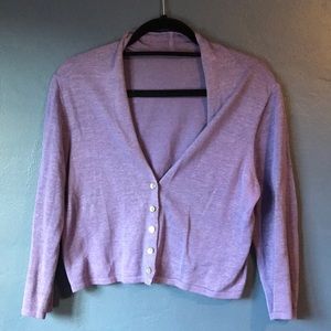 Purple/lilac linen cardigan